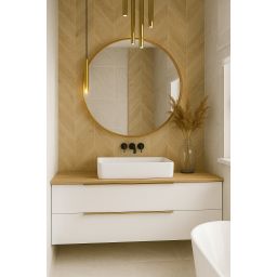 Aquavea Peras umywalka 61x36 cm prostokątna nablatowa biała PERASBIA