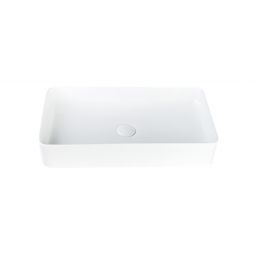 Aquavea Peras umywalka 61x36 cm prostokątna nablatowa biała PERASBIA