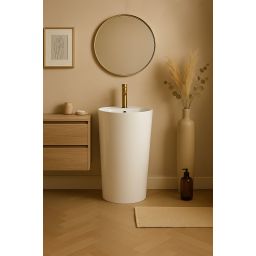 Aquavea Rodillo umywalka 41x41 cm okrągła wolnostojąca biała RODILLOBIA