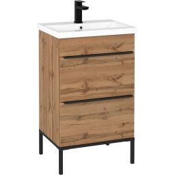 Astor Alba umywalka z szafką 50 cm dąb wotan AM-AUB-502-2N