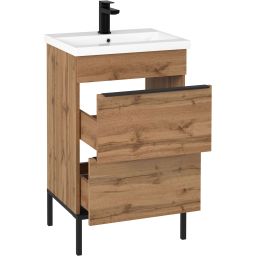 Astor Alba umywalka z szafką 50 cm dąb wotan AM-AUB-502-2N