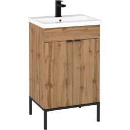 Astor Alba umywalka z szafką 50 cm dąb wotan AM-AUB-512-2N