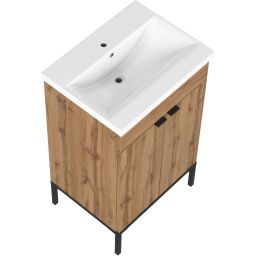 Astor Alba umywalka z szafką 50 cm dąb wotan AM-AUB-512-2N