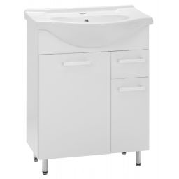 Astor Lupo umywalka z szafką 65 cm biały połysk AM-LUD-650-27