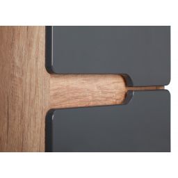 Astor Spectra Country szafka 80 cm wisząca podumywalkowa antracyt/dąb country AM-SEU-800-Y0