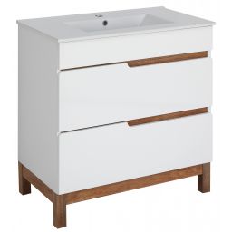 Astor Spek szafka 80 cm podumywalkowa stojąca biały połysk AM-SKU-800-70