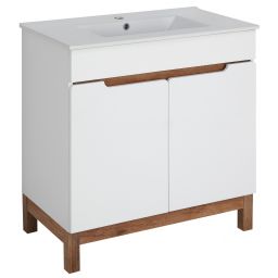 Astor Spek szafka 80 cm podumywalkowa stojąca biały połysk AM-SKU-810-70