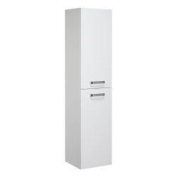 Astor Toscania szafka boczna 130 cm wysoka stojąca biały połysk AM-TOC-132-00