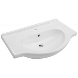 Astor Domus umywalka 76x49 cm owalna ścienna biała AU-DOM-750-01