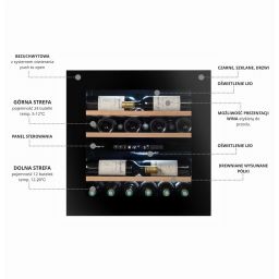 Avintage chłodziarka do wina 36 butelek do zabudowy AVI60PREMIUM