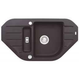 Alveus Niagara zlewozmywak granitowy 90x50 cm czarny 1126091