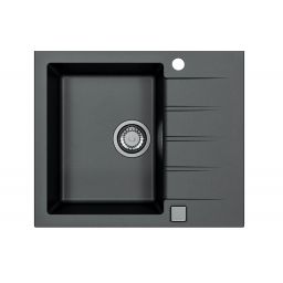 Alveus Cadit zlewozmywak granitowy 59x50 cm czarny 1132021