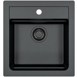 Alveus Atrox zlewozmywak granitowy 50x47 cm czarny 1148161