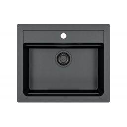 Alveus Atrox zlewozmywak granitowy 59x50 cm czarny 1148162