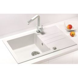 Alveus Rock zlewozmywak granitowy 78x48 cm biały 1203011