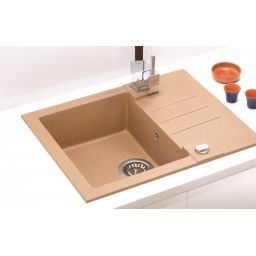 Alveus Rock'n'Roll zlewozmywak granitowy 59,5x47,5 cm beżowy 1213055