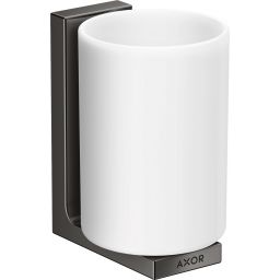 Axor Universal Rectangular kubek na szczoteczki czarny chrom polerowany 42604330