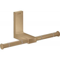 Axor Universal Rectangular uchwyt na papier toaletowy podwójny brąz szczotkowany 42657140
