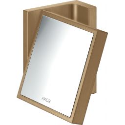 Axor Universal Rectangular lusterko kosmetyczne 12x11 cm prostokątne brąz szczotkowany 42649140