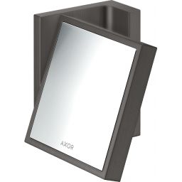 Axor Universal Rectangular lusterko kosmetyczne 12x11 cm prostokątne czarny chrom szczotkowany 42649340