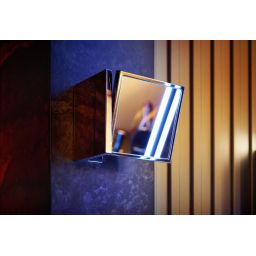 Axor Universal Rectangular lusterko kosmetyczne 12x11 cm prostokątne złoty 42649990