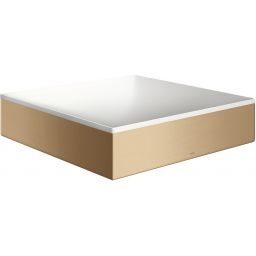 Axor Suite umywalka 40x40 cm nablatowa kwadratowa biały/brąz szczotkowany 42003140