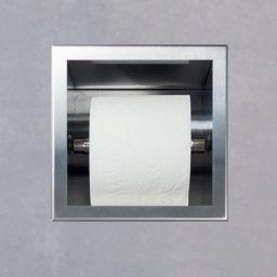 Balneo Wall-Box Paper 2 Inox uchwyt na papier toaletowy wnękowy stal nierdzewna PB-IN2