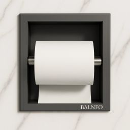 Balneo Wall Box Paper 1 uchwyt na papier toaletowy wnękowy gun metal B0301080306-1