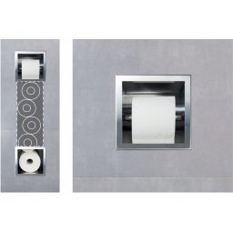 Balneo Wall-Box Paper 2 White uchwyt na papier toaletowy wnękowy biały PB-WH2
