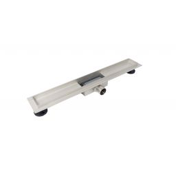 Balneo Duplex Next odpływ liniowy 90 cm stalowy Virgin/pod płytkę DUPLEX90N