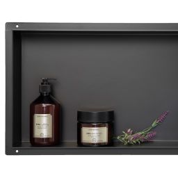 Balneo Wall-Box No Rim Black półka wnękowa 30x60x7 cm czarna OB-BL3-NR