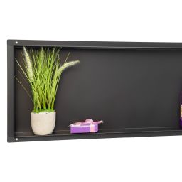 Balneo Wall-Box No Rim Black półka wnękowa 30x90x10 cm czarna OB-BL6-NR