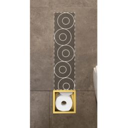 Balneo Wall Box Paper 3 półka wnękowa na papier toaletowy 72 cm złota B0301030303-1