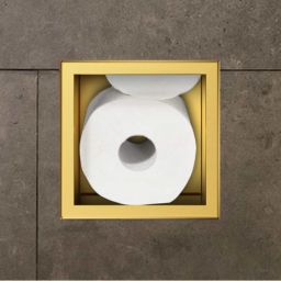 Balneo Wall Box Paper 3 półka wnękowa na papier toaletowy 72 cm złota B0301030303-1