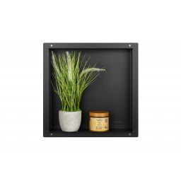 Balneo Wall-Box No Rim Black półka wnękowa 30x30x10 cm czarna OB-BL2-NR