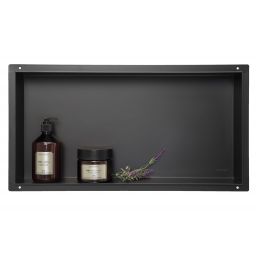 Balneo Wall-Box No Rim Black półka wnękowa 30x60x7 cm czarna OB-BL3-NR
