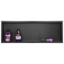 Balneo Wall-Box No Rim Black półka wnękowa 30x90x7 cm czarna OB-BL5-NR