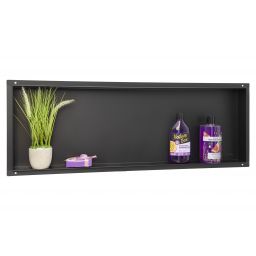 Balneo Wall-Box No Rim Black półka wnękowa 30x90x10 cm czarna OB-BL6-NR