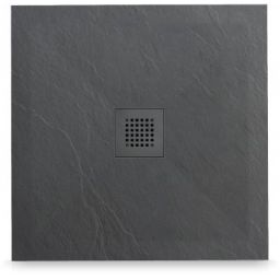 Balneo Stone Tray brodzik 90x90 cm kwadratowy kompozyt ciemnoszary STFDG909025