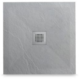 Balneo Stone Tray brodzik 90x90 cm kwadratowy kompozyt jasnoszary STFLG909025