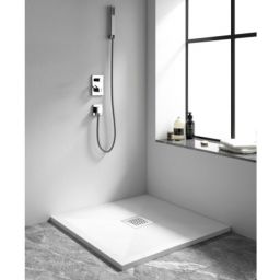 Balneo Stone Tray brodzik 90x90 cm kwadratowy kompozyt biały STFWH909025