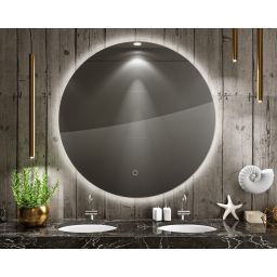 BD Art Bona lustro 70 cm okrągłe z oświetleniem biały 301210000048