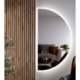 BD Art Luna lustro 65x120 cm półokrągłe z oświetleniem 301210000374