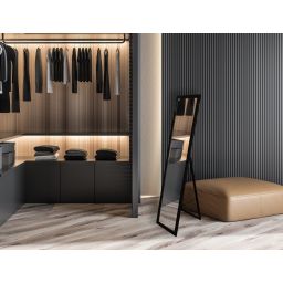 BD Art lustro stojące do garderoby 155x36 cm prostokątne czarne 301120000005