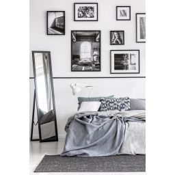 BD Art lustro stojące do garderoby 155x36 cm prostokątne czarne 301120000005