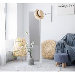 BD Art lustro stojące do garderoby 155x36 cm prostokątne biały 301120000006