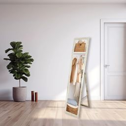 BD Art lustro stojące do garderoby 155x36 cm prostokątne sosna bielona 301120000034