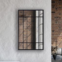 BD Art Szprosy lustro 70x100 cm prostokątne czarny 301210000328