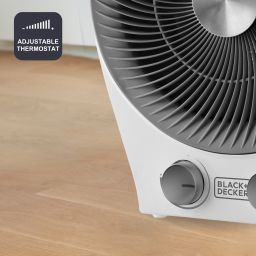 Black+Decker BXFSH2000E termowentylator 2w1 przenośny 1000-2000 W biały ES9460060B
