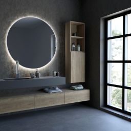 Baltica Design Tiny Border Bright lustro 100x100 cm białe barwa neutralna z włącznikiem bezdotykowym